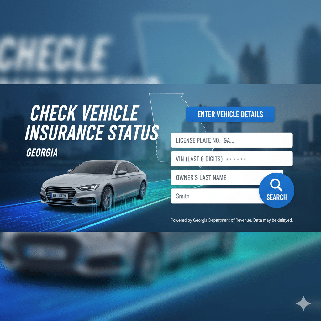 check insurance status of a vehicle ga