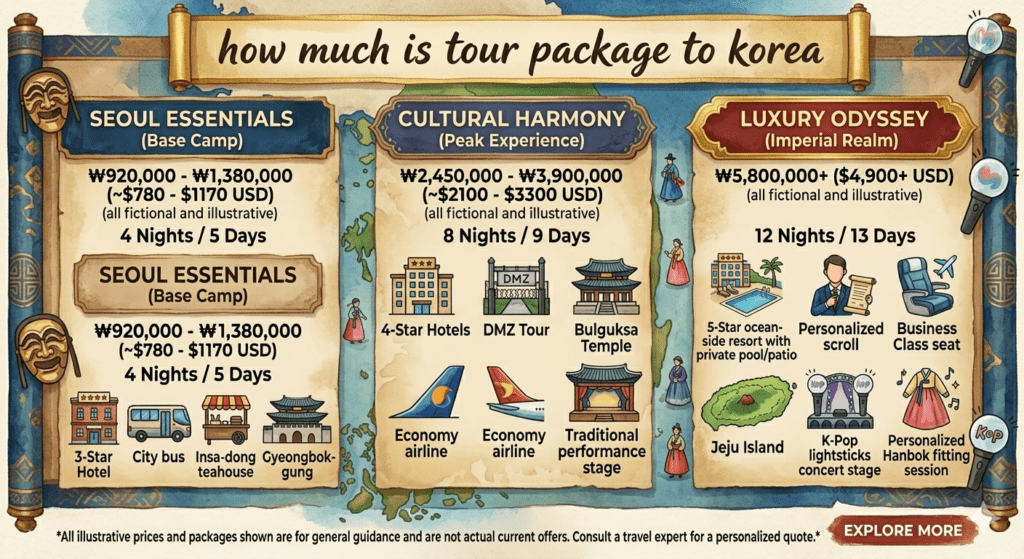how much is tour package to korea