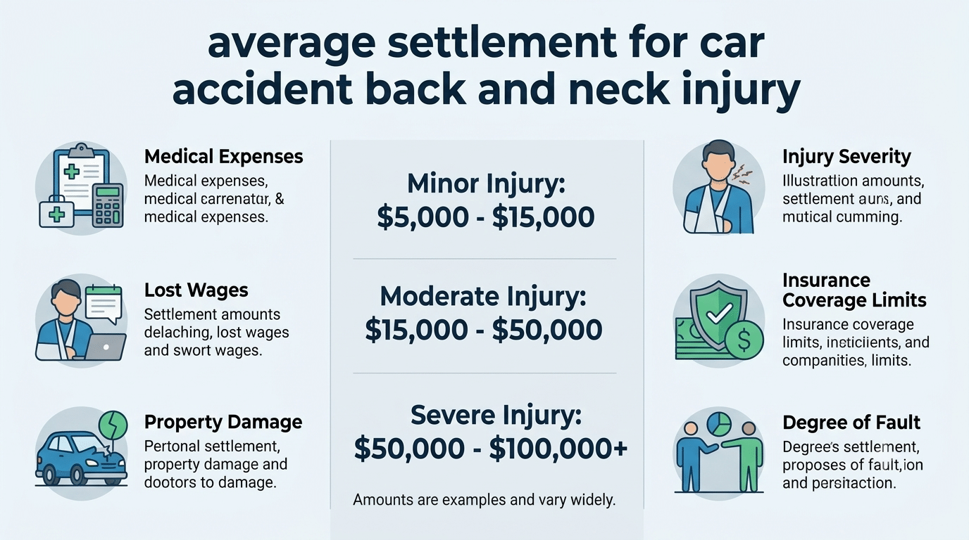 average settlement for car accident back and neck injury